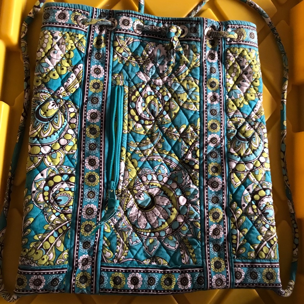 Vera Bradley Draw string bag and wallet ~ Peacock